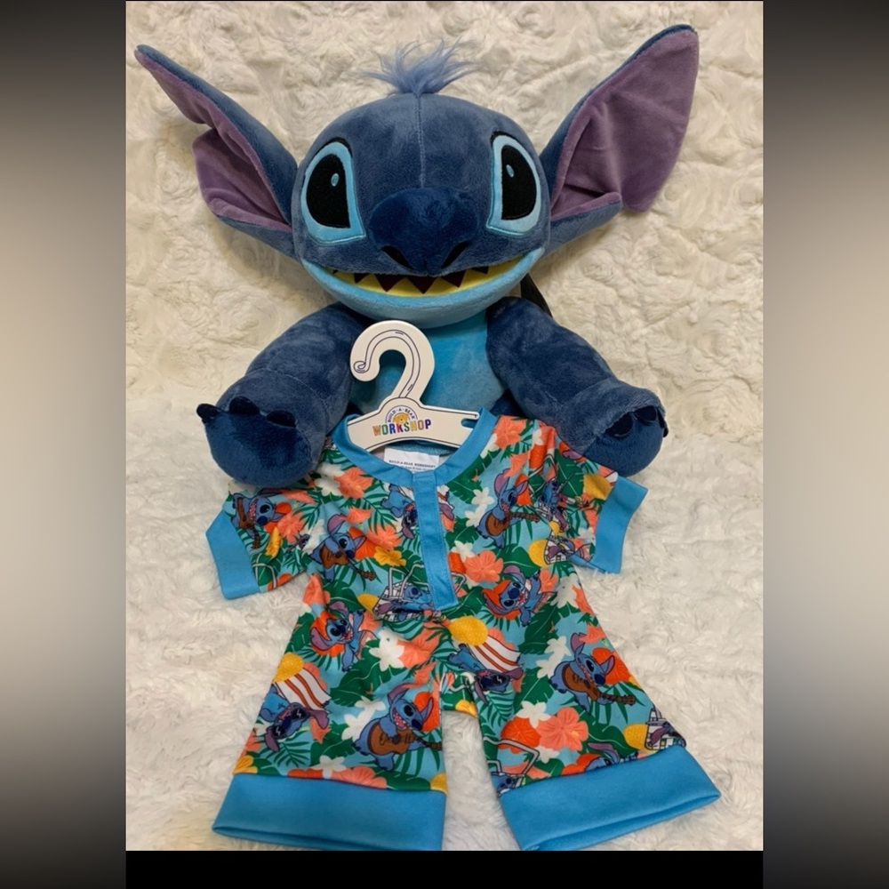 Build a Bear LILO & Stitch Stitch with Tropical Pajamas LILO & Stitch Movie RARE